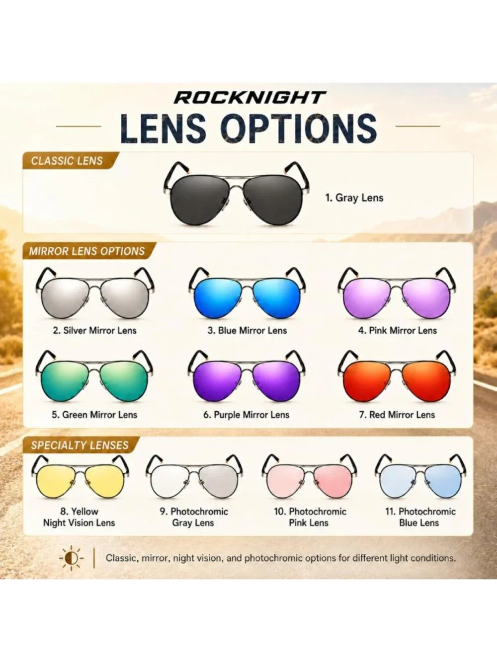 Polarized Aviator Sunglasses for Men & Women | UV400 Protection, Adjustable Nose